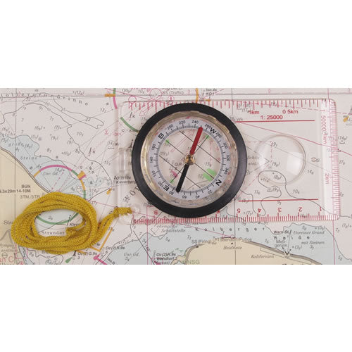 MFH int. comp. compass with magnifier and ruler + Lanyard