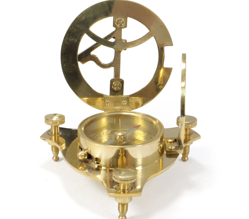 Origin Outdoors brass Sextant SUNDIAL in Wooden Box