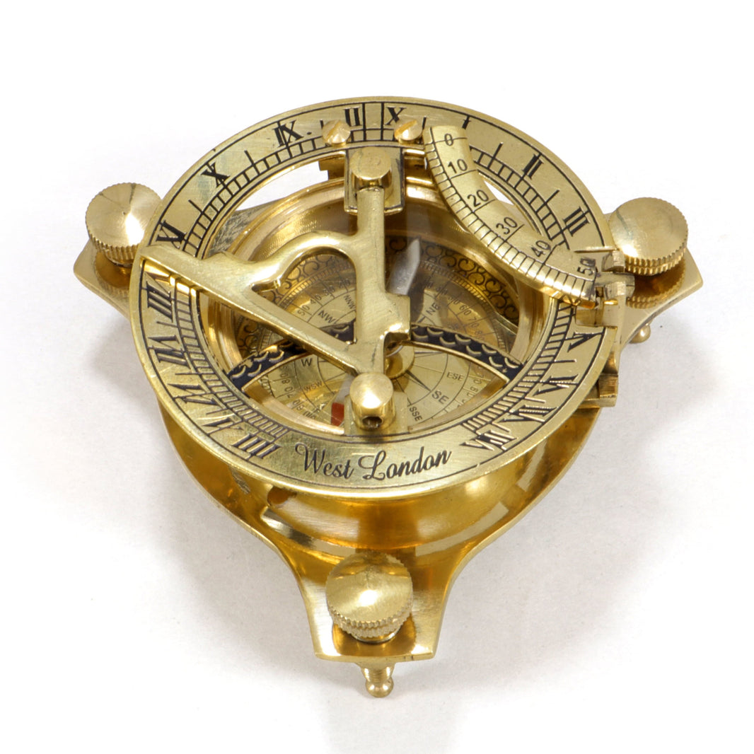 Origin Outdoors brass Sextant SUNDIAL in Wooden Box