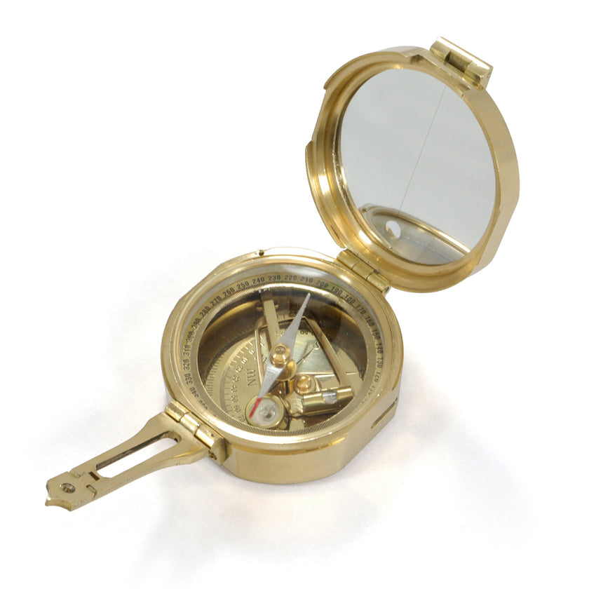 Origin Outdoors brass compass in wooden box