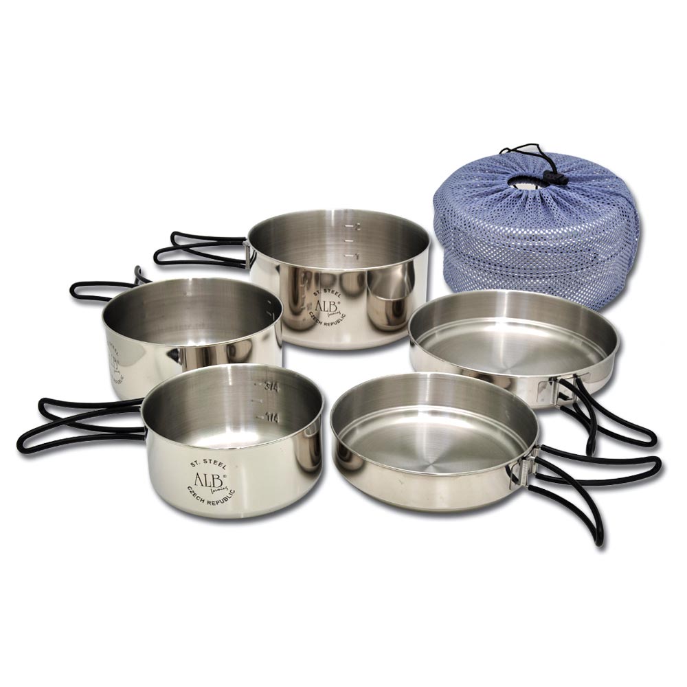 ALB mess kit EVEREST five-part stainless steel with coating